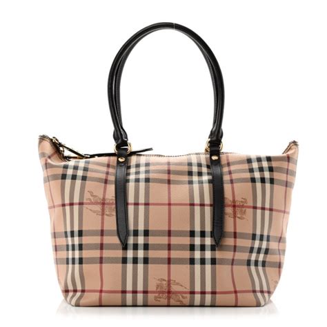 BURBERRY Haymarket Check Small Salisbury Tote Chocolate 